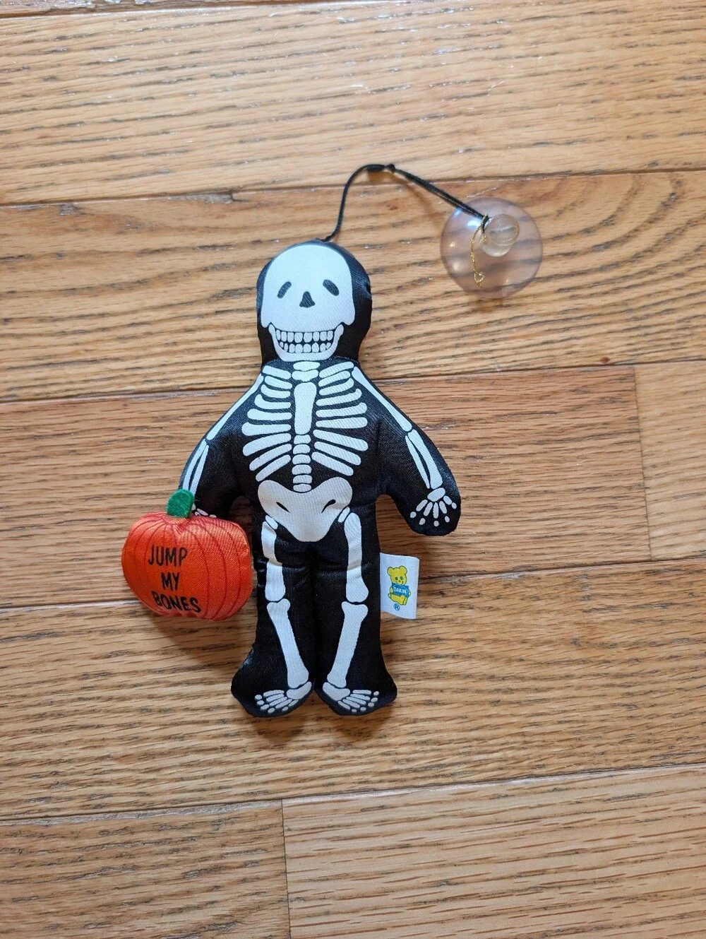 Vintage 80s Plush Skeleton Retro Halloween Spooky Decor Novelty Dankin Pumpkin